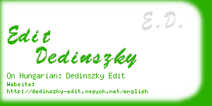 edit dedinszky business card